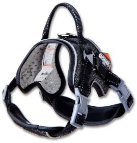 Dog Helios 'Scorpion' Sporty High-Performance Free-Range Dog Harness (Color: BLACK, size: small)