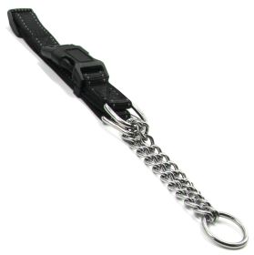 Pet Life 'Tutor-Sheild' Martingale Safety and Training Chain Dog Collar (Color: BLACK, size: small)
